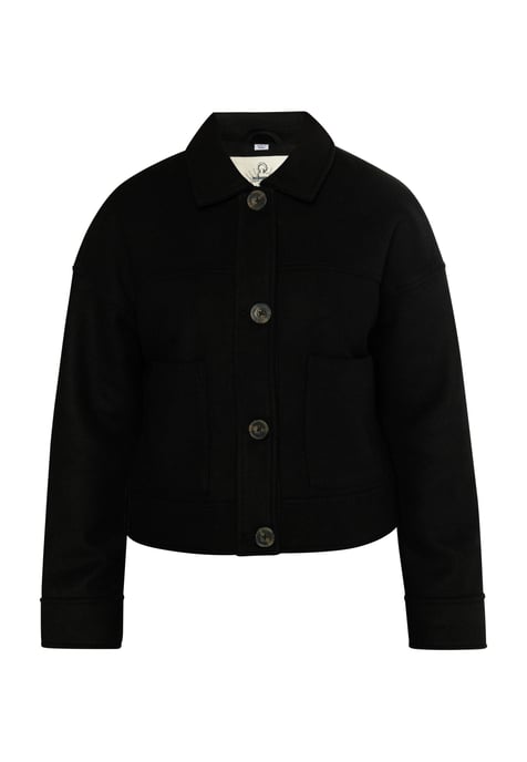 Dreimaster Übergangsjacke aus Wollgemisch Damen schwarz - Image 1