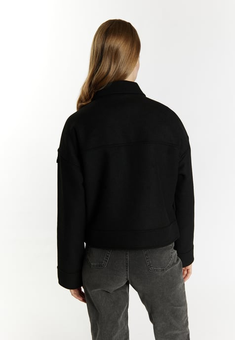 Dreimaster Übergangsjacke aus Wollgemisch Damen schwarz - Image 4