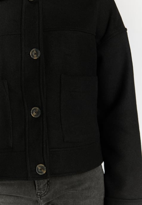 Dreimaster Übergangsjacke aus Wollgemisch Damen schwarz - Image 5