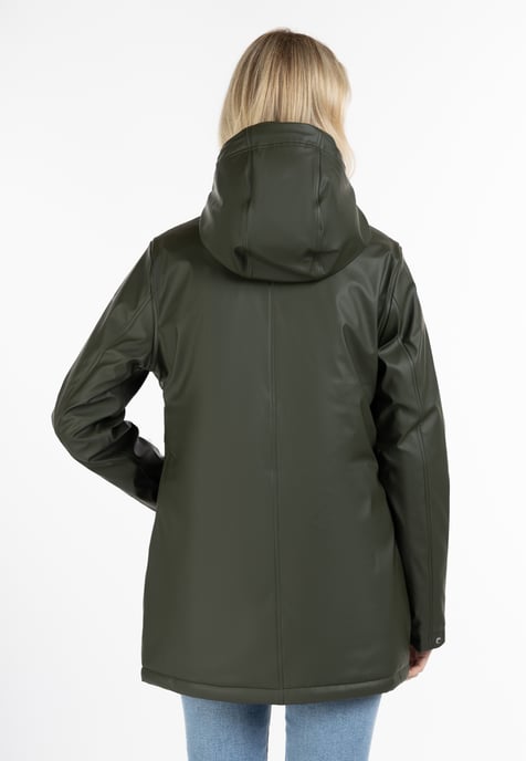 Schmuddelwedda Wattierte Regenjacke Damen dunkeloliv - Image 4