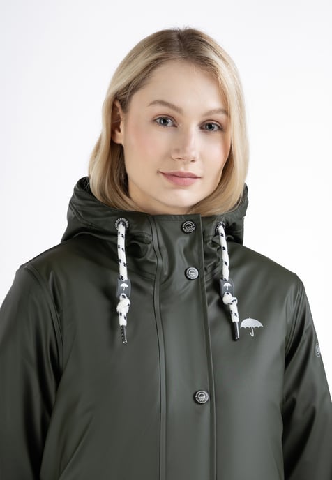 Schmuddelwedda Wattierte Regenjacke Damen dunkeloliv - Image 5
