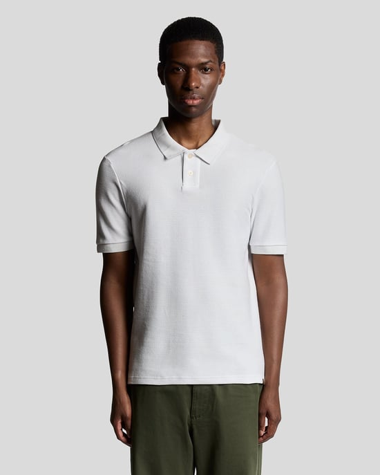 Jacquard-Dobby-Strick-Polo-Shirt - Image 1