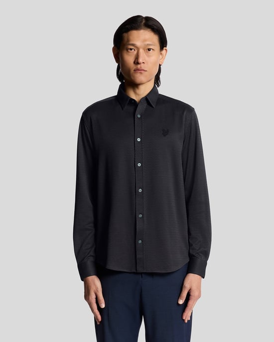 Zweifarbiges Jacquard-Hemd - Image 1