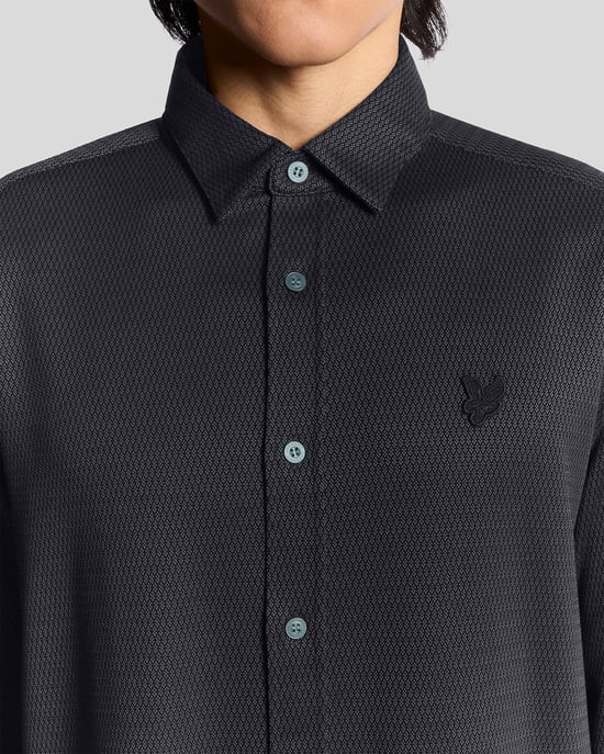 Zweifarbiges Jacquard-Hemd - Image 3