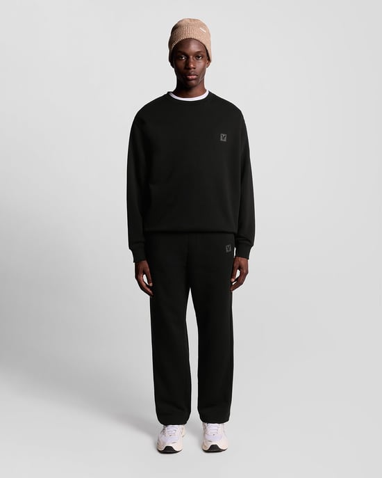 Lyle & Scott Lounge Sweatshirt mit Rundhalsausschnitt – Schwarz - Image 2