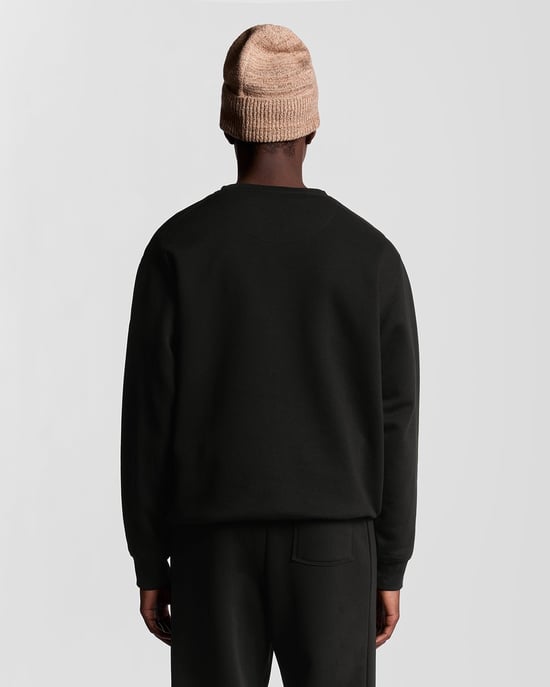 Lyle & Scott Lounge Sweatshirt mit Rundhalsausschnitt – Schwarz - Image 4
