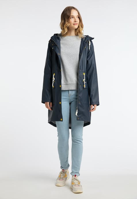 Schmuddelwedda Regenmantel Damen marinegrau melange - Image 2
