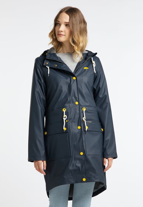 Schmuddelwedda Regenmantel Damen marinegrau melange - Image 3