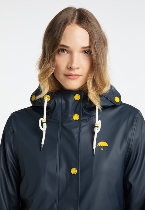 Schmuddelwedda Regenmantel Damen marinegrau melange - Image 5