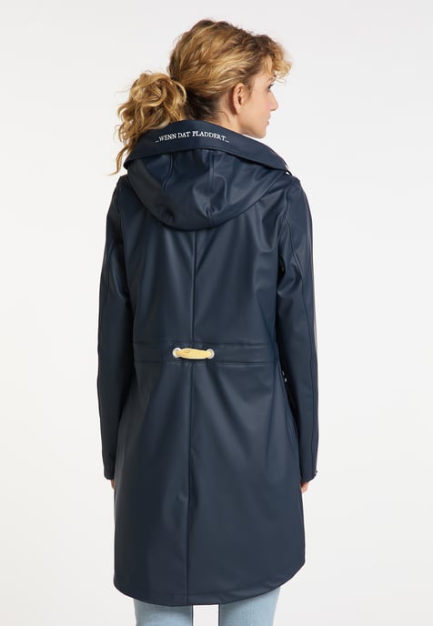 Schmuddelwedda Regenmantel Damen marine weiss - Image 4