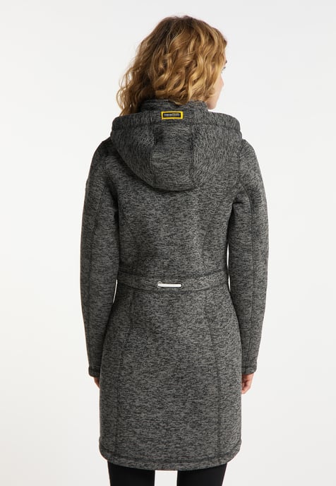 Schmuddelwedda Strickfleecemantel Damen grau melange - Image 4