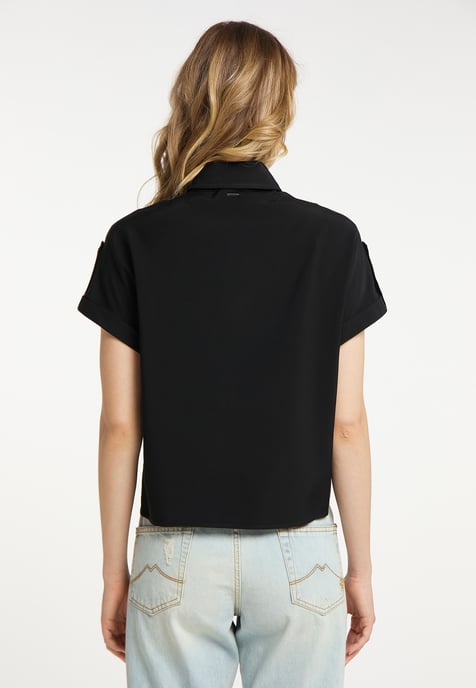 Dreimaster Bluse Damen schwarz - Image 4