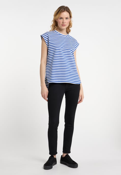 Dreimaster T-Shirt Damen blau weiss - Image 2