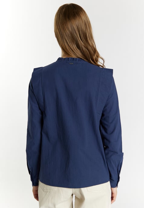 Dreimaster Bluse Damen Marine - Image 4