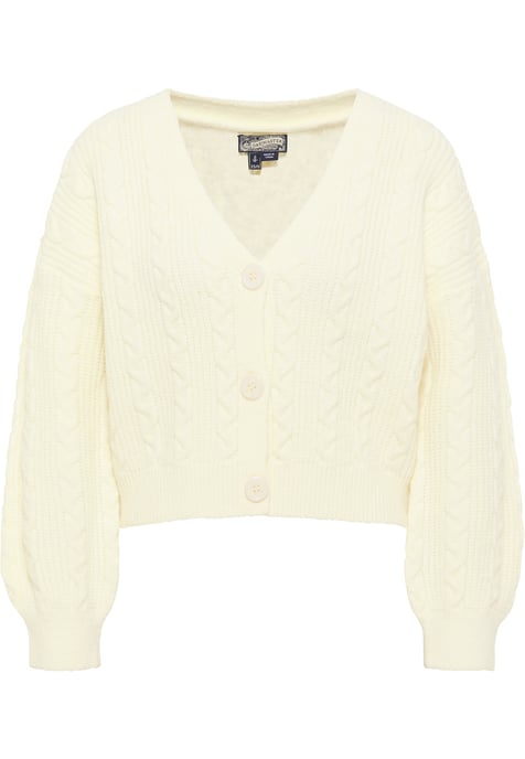 Dreimaster Strickjacke Damen Wollweiß - Image 1
