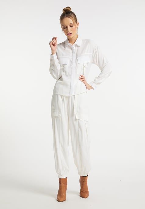 Dreimaster Stoffhose Damen weiss - Image 2
