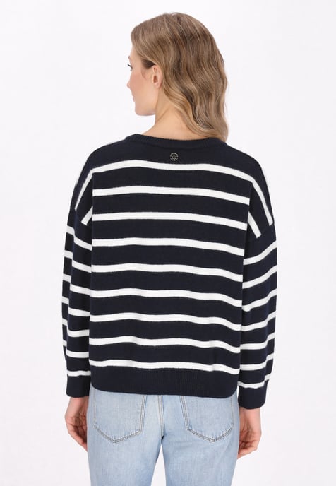 Dreimaster Zur Seite fahren Frauen Marineblau, cremeweiß, gestreift - Image 4