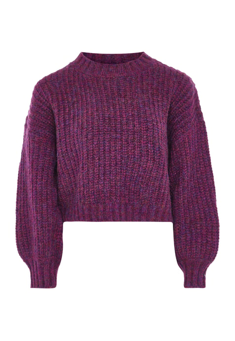 Dreimaster Grobstrick-Pullover Damen lila - Image 1