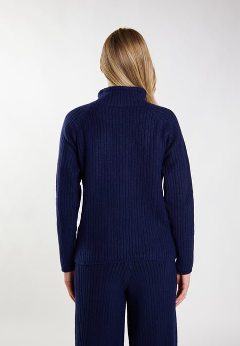 Dreimaster Strickpullover Damen Marine - Image 4