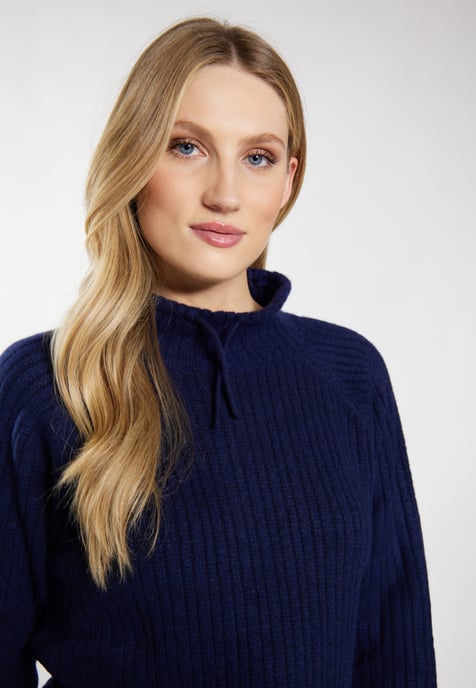 Dreimaster Strickpullover Damen Marine - Image 5