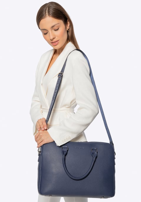 Wittchen Herren-Laptoptasche, 16 Zoll, Kunstleder, Marineblau, Öko-Leder - Image 3