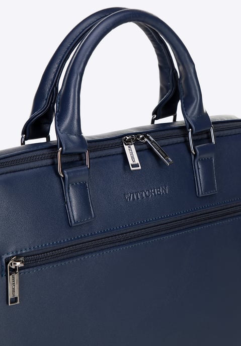 Wittchen Herren-Laptoptasche, 16 Zoll, Kunstleder, Marineblau, Öko-Leder - Image 4