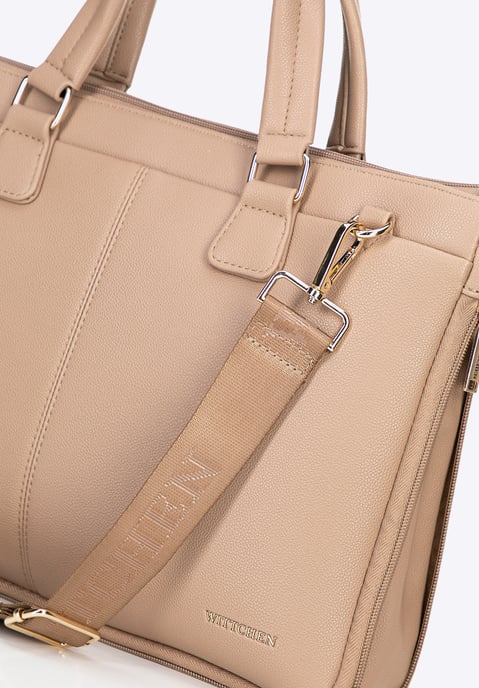 Wittchen Herren-Laptoptasche 14,5 Zoll aus Kunstleder, Beige, Beige, Öko-Leder - Image 4