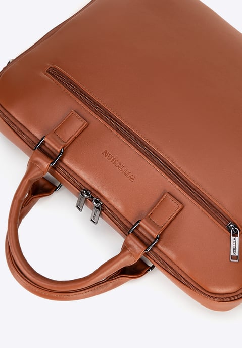 Wittchen Herren-Laptoptasche, 16 Zoll, Hellbraun, Kunstleder, Hellbraun, Öko-Leder - Image 4