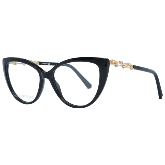 Swarovski Elegante Schwarze Katzenaugen Designer-Brille - Image 1