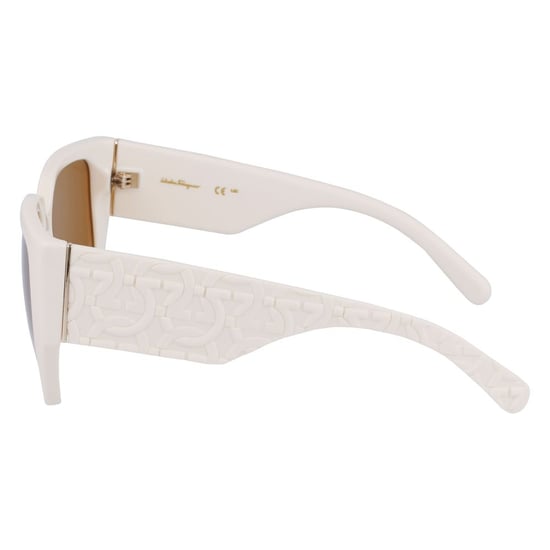 Ferragamo Weiße Bio-Injektions-Sonnenbrille - Image 3