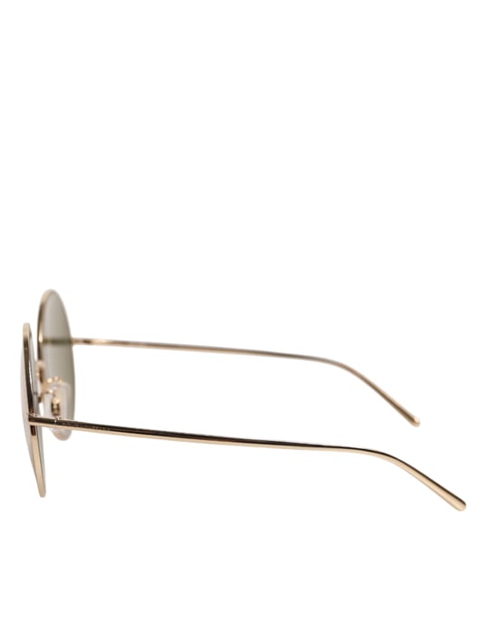 Goldene Metall Rundbrillen Sonnenbrille - Image 3