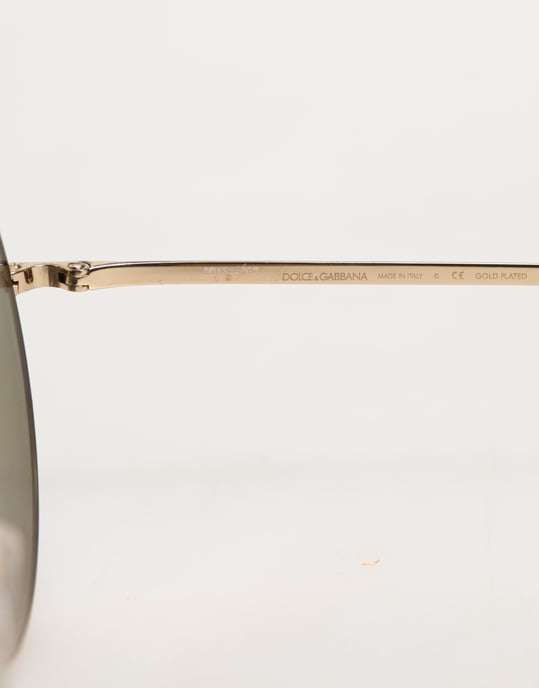 Goldene Metall Rundbrillen Sonnenbrille - Image 4