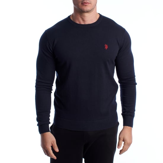 Herren Rundhals Strickpullover US40173038 - Image 1