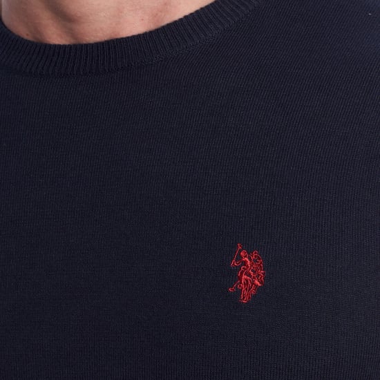 Herren Rundhals Strickpullover US40173038 - Image 2