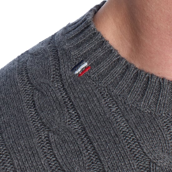 Herren Rundhals-Pullover mit Zopfmuster US40173042 - Image 4