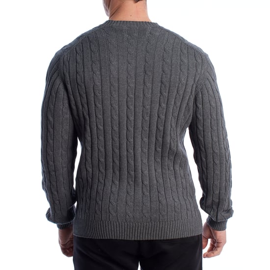 Herren Rundhals-Pullover mit Zopfmuster US40173042 - Image 6