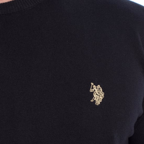 Herren Rundhalsausschnitt Strickpullover US40173038 - Image 2