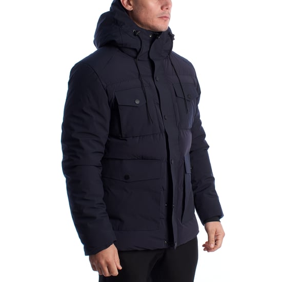 Herren gepolsterte Parka-Jacke mit Kapuze US40127016 - Image 3