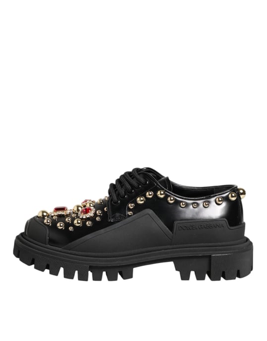 Nietenbesetzte Leder-Oxfords - Image 3