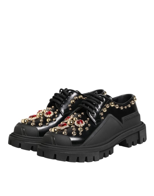 Nietenbesetzte Leder-Oxfords - Image 6