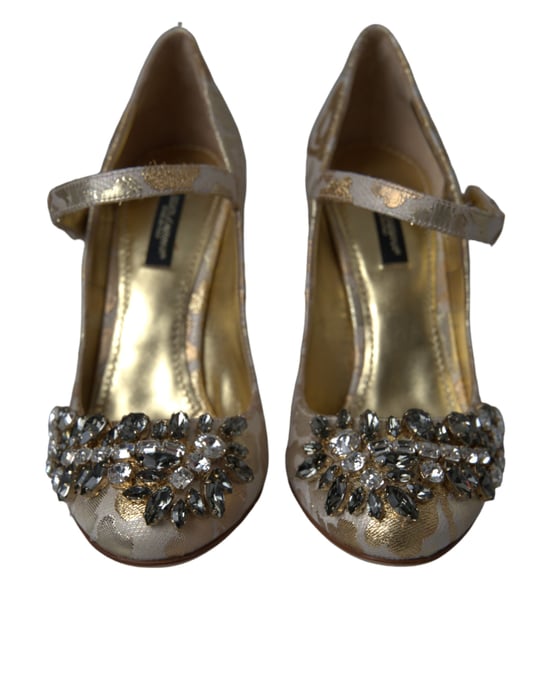 Blumenverzierte Brokat-Pumps - Image 2