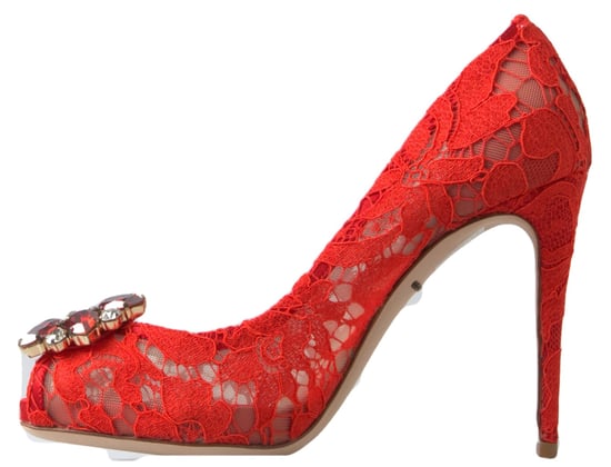 Spitzen Peeptoe Pumps mit hohem Absatz - Image 2