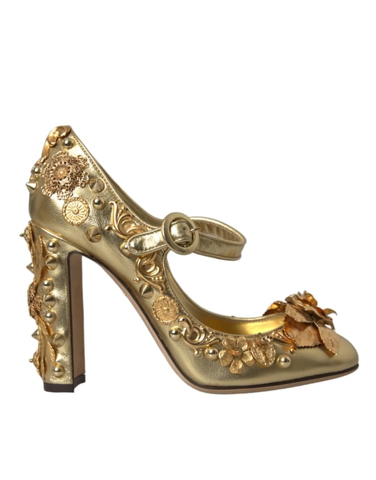 Goldene Mary Jane Pumps im High-Heel-Stil - Image 1
