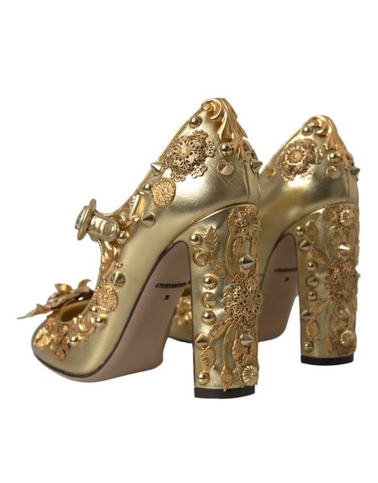 Goldene Mary Jane Pumps im High-Heel-Stil - Image 4