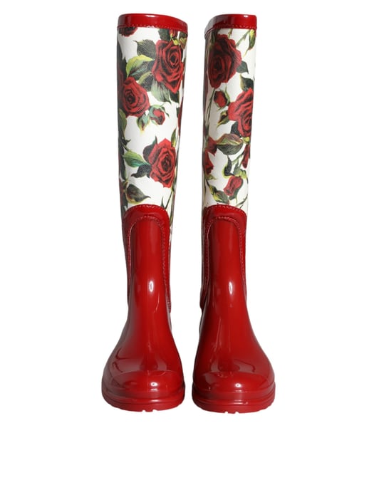 Rosenmuster Hohe Gummistiefel - Image 2