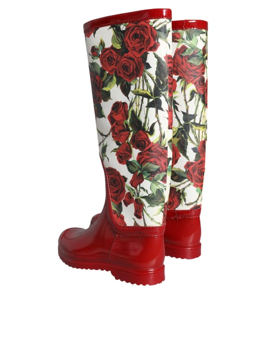 Rosenmuster Hohe Gummistiefel - Image 4