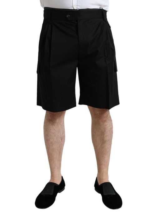 Dolce & Gabbana Falten-Cargo-Shorts - Schwarz - Image 1