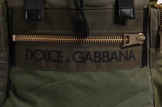 Militärgrüner Patchwork-Reiserucksack - Image 2