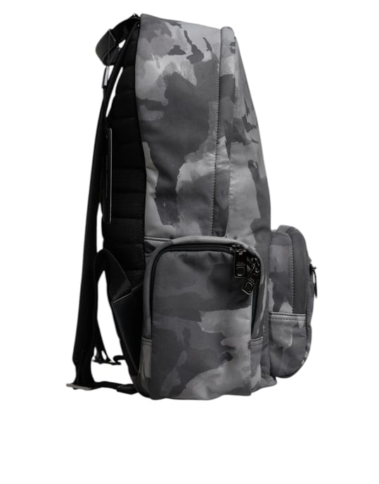 Grauer Baumwoll-Camouflage-Logo-Plakette Rucksack - Image 3