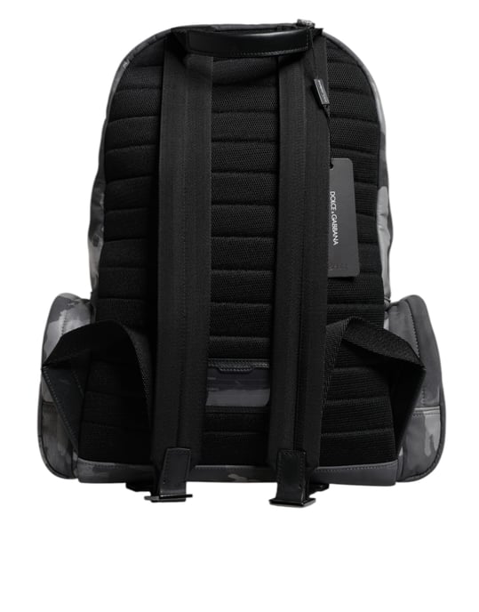 Grauer Baumwoll-Camouflage-Logo-Plakette Rucksack - Image 4